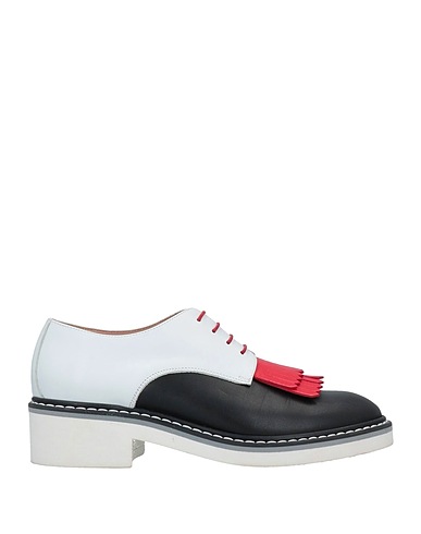 POLLINI Laced shoes Black Soft Leather