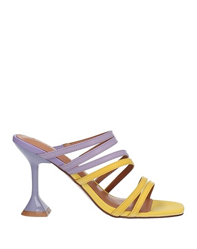 EMANUÉLLE VEE Sandals Yellow Soft Leather