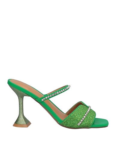 EMANUÉLLE VEE Sandali Verde Fibre tessili