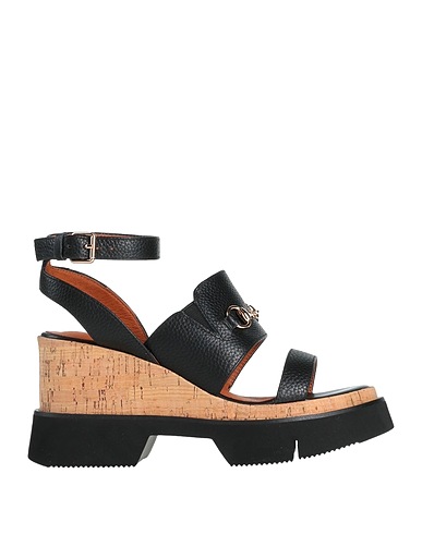 EMANUÉLLE VEE Sandals Black Soft Leather