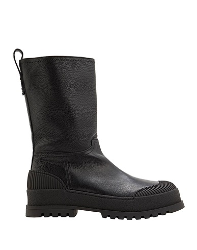 8 by YOOX Ankle boot LEATHER CAP TOE BOOTS Black 100% Calfskin