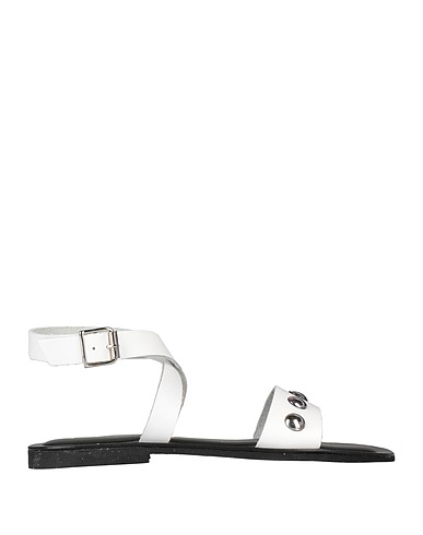 POLLINI Sandals White Soft Leather