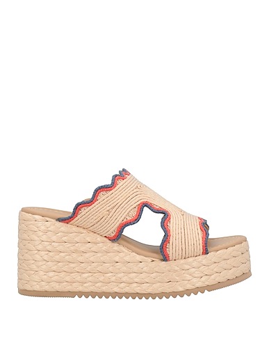 EMANUÉLLE VEE Espadrillas Beige Rafia naturale