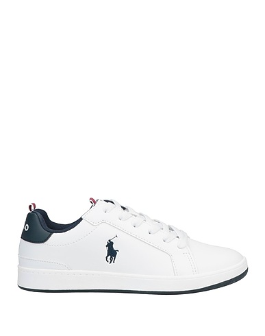 POLO RALPH LAUREN Sneakers Λευκό Δέρμα, Άλλες ίνες