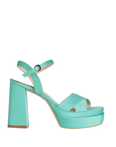 NILA & NILA Sandalen Tūrkis Gewebefasern