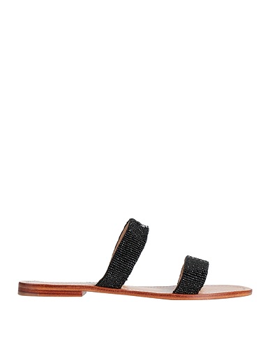 P.A.R.O.S.H. Sandals Black Textile fibres