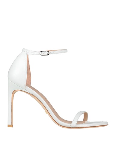STUART WEITZMAN Sandals White Soft Leather