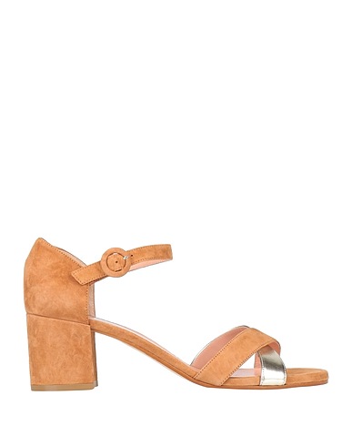 POLLINI Sandals Camel Leather