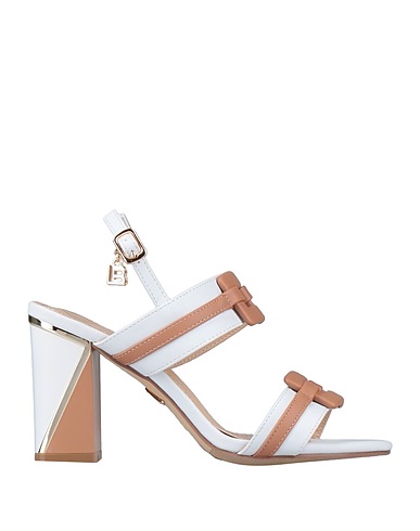 LAURA BIAGIOTTI Sandals White Textile fibres