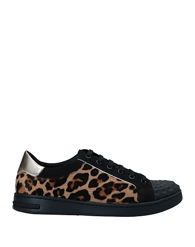 GEOX Sneakers Nero Pelle di bovino, Fibre tessili