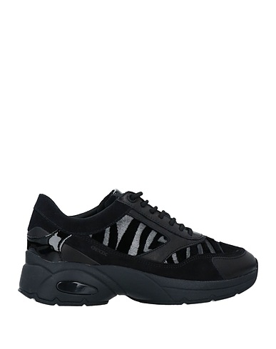 GEOX Sneakers Schwarz Gewebefasern, Leder