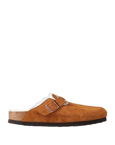 BIRKENSTOCK Mules and clogs Tan Leather, Lamb Shearling