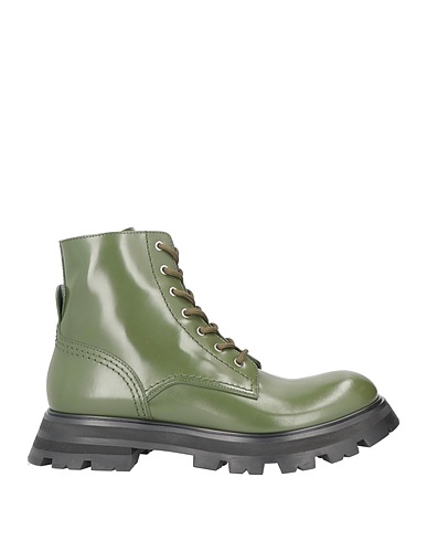 MCQUEEN Ankle boot Military green Soft Leather