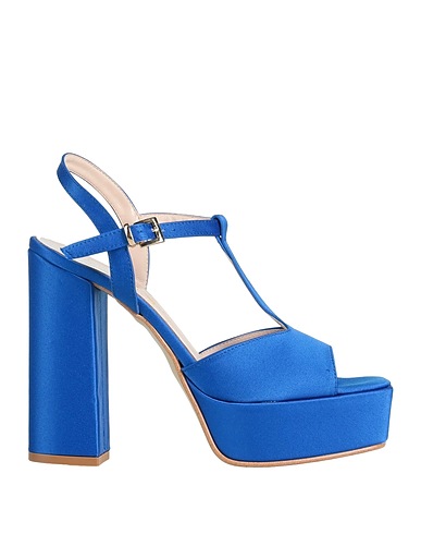 DIVINE FOLLIE Sandals Bright blue Textile fibers