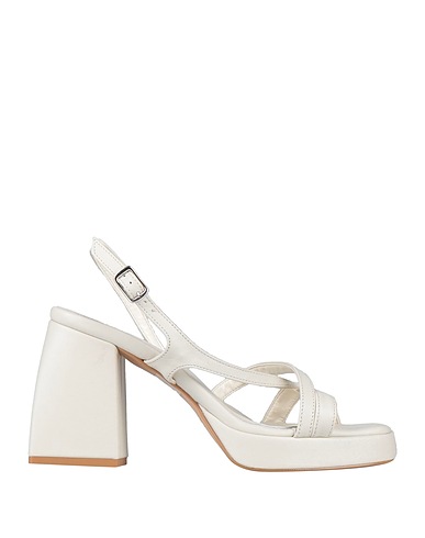 DIVINE FOLLIE Sandals Ivory Soft Leather