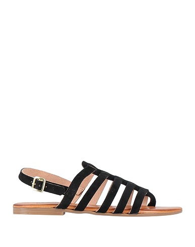 DIVINE FOLLIE Flip flops Black Leather