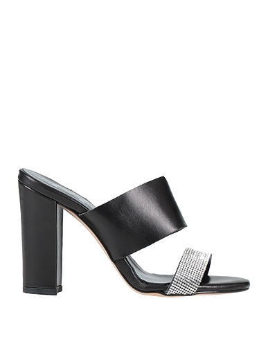 DIVINE FOLLIE Sandals Black Leather