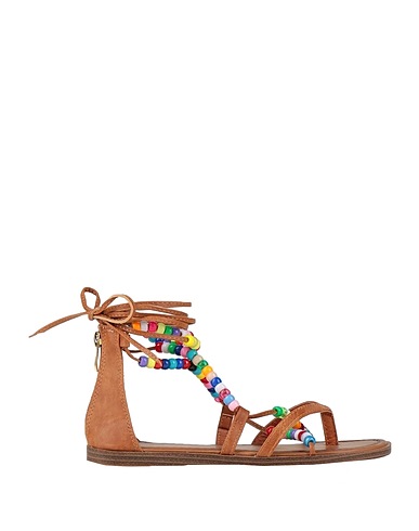 DIVINE FOLLIE Flip flops Camel Textile fibres
