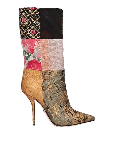 DOLCE&GABBANA Boots Black 45% Polyester, 29% Other Fibres, 20% Synthetic fibers, 3% Cotton, 3% Metallic fiber