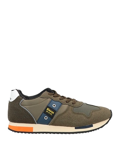 BLAUER. Sneakers Verde militare Fibre tessili