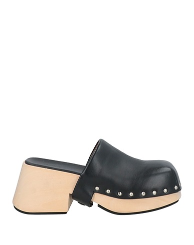 MARSÈLL Mules and clogs Black Calfskin, Wood