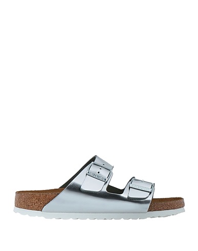 BIRKENSTOCK Sandals Silver Soft Leather