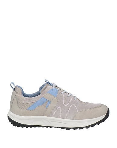 GEOX Sneakers Grey Soft Leather, Textile fibres