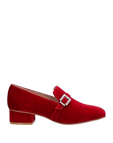 STUART WEITZMAN Loafers Red Textile fibers