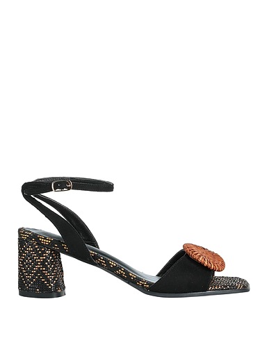 NOA HARMON Sandals Black Textile fibres