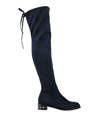 NOA HARMON Boots Navy blue Textile fibres