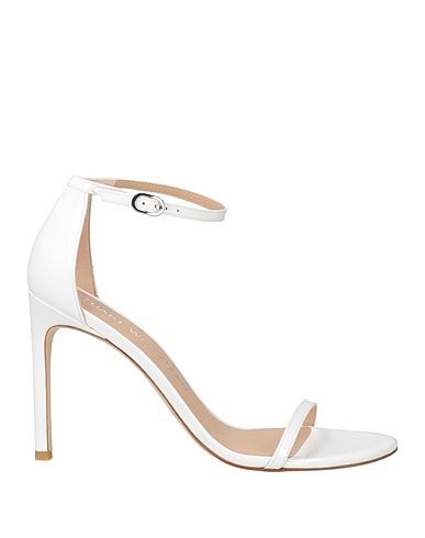 STUART WEITZMAN Sandals White Soft Leather
