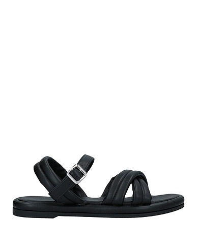 CAFèNOIR Sandals Black Textile fibres