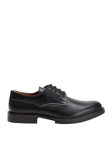 LEONARDO PRINCIPI Laced shoes Black 100% Calfskin