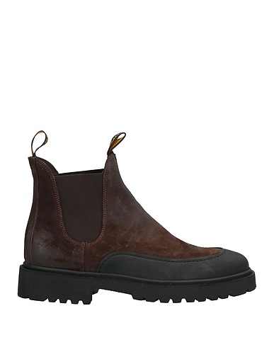 DOUCAL'S Ankle boot Dark brown Leather, Rubber