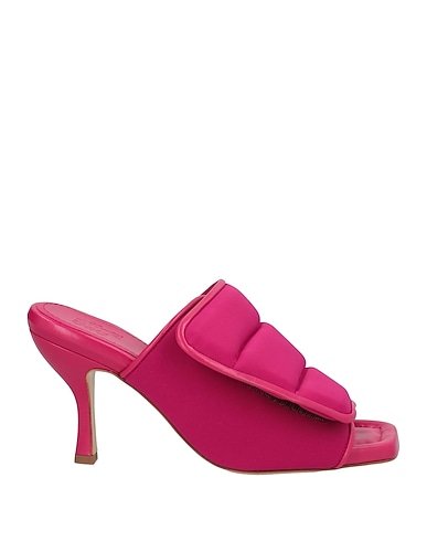 GIA BORGHINI Sandals Garnet Textile fibres, Soft Leather