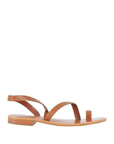 COULEUR POURPRE Flip flops Tan Leather