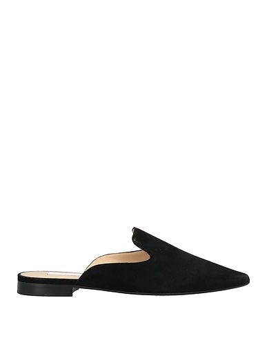 DOUUOD Mules und Clogs Schwarz Leder