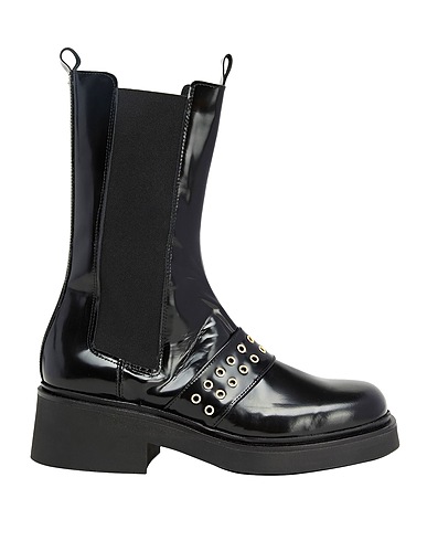 8 by YOOX Ankle boot SHINY LEATHER CHUNKY CHELSEA BOOT
 Black 100% Calfskin