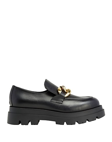 8 by YOOX Loafers LEATHER CHAIN CHUNKY LOAFER
 Black 100% Calfskin