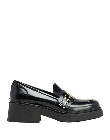 8 by YOOX モカシン SHINY LEATHER CHUNKY LOAFER
 ブラック 牛革（カーフ） 100%