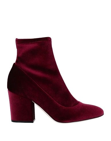 SERGIO ROSSI Ankle boot Burgundy Textile fibers