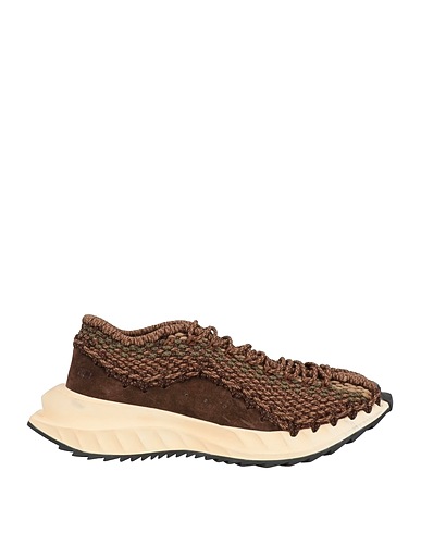 VALENTINO GARAVANI Sneakers 11. Dark brown Leather, Textile fibres