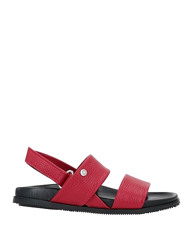 POLLINI Sandals Burgundy Bovine leather