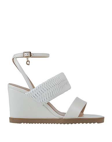 TUA BY BRACCIALINI Sandals White Textile fibres