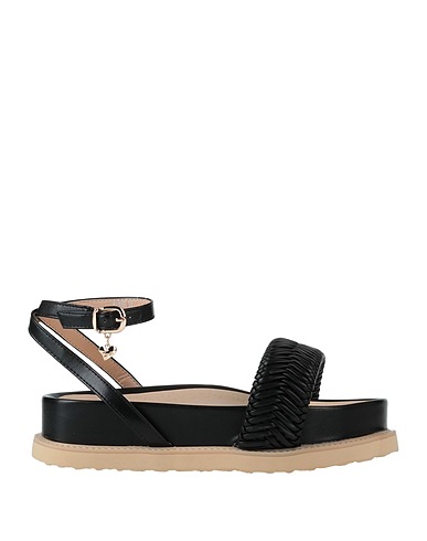 TUA BY BRACCIALINI Sandali Nero Fibre tessili