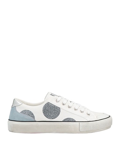 MANILA GRACE Sneakers White Leather, Textile fibres
