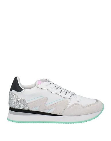 MANILA GRACE Sneakers White Leather, Textile fibers