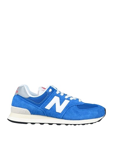 NEW BALANCE Sneakers Bright blue Soft Leather, Synthetic fibers