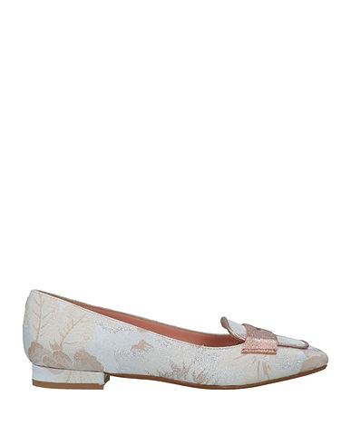 POLLINI Loafers Light grey Textile fibers