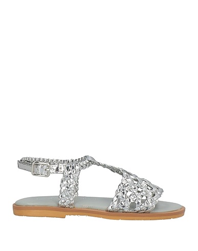 OCA-LOCA Sandals Silver Soft Leather